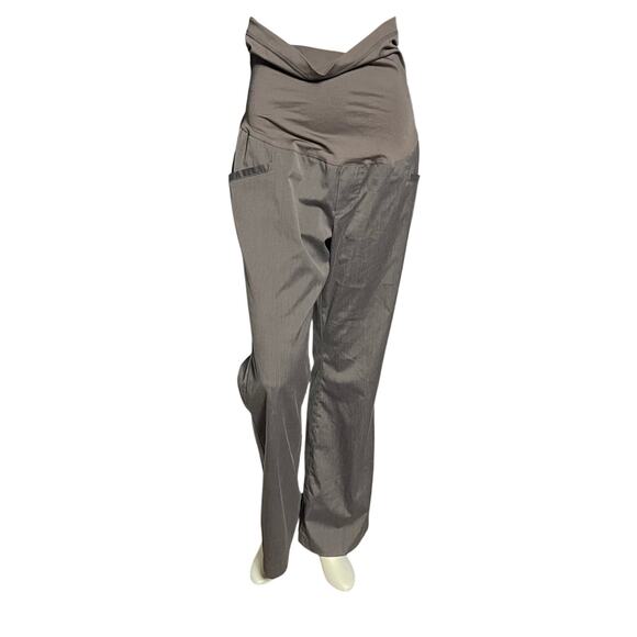 Liz Lange Maternity for Target Pants Sz 10 Sable Stretch Nylon Flare Leg - Picture 1 of 8